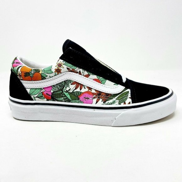 Vans Shoes - Vans Old Skool (Multi Tropical) Black True White Floral Womens Casual Shoes